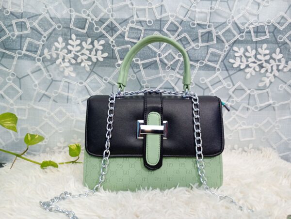 Side and Cross Body Bag for Girls Premium Quality Leather and China materials [Model No.101,Colour: Olive]