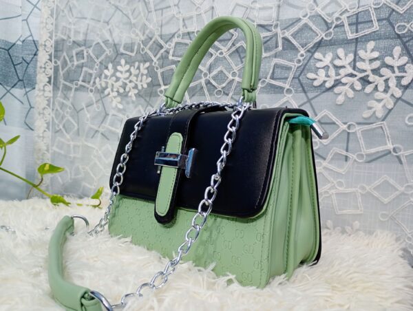 Side and Cross Body Bag for Girls Premium Quality Leather and China materials [Model No.101,Colour: Olive] - Image 5