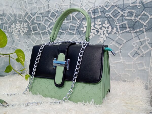 Side and Cross Body Bag for Girls Premium Quality Leather and China materials [Model No.101,Colour: Olive] - Image 3