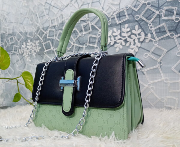 Side and Cross Body Bag for Girls Premium Quality Leather and China materials [Model No.101,Colour: Olive] - Image 2