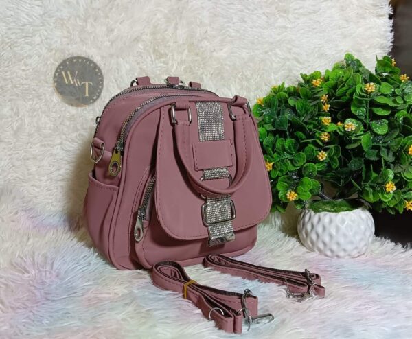 Bagpack for Girls Less Stone Design PU Leather Premium Quality