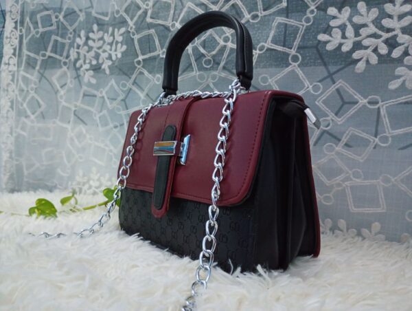 Side and Cross Body Bag for Girls Premium Quality Leather and China materials [Model No.101,Colour: maroon]