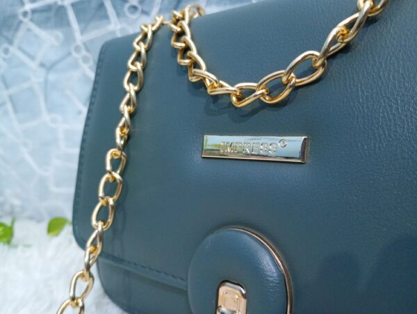 Side and Cross Body Bag for Girls Premium Quality Leather and China materials [Model No.101,Colour: Deep Green] - Image 3