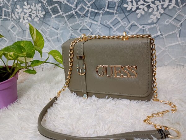 Side and Cross Body Bag for Girls Premium Quality Leather and China materials [Model No.103,Colour: Deep olive] - Image 4