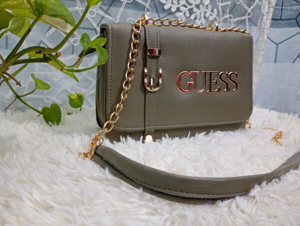 Side and Cross Body Bag for Girls Premium Quality Leather and China materials [Model No.103,Colour: Deep olive]