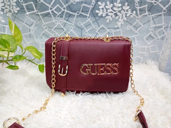 Side and Cross Body Bag for Girls Premium Quality Leather and China materials [Model No.103,Colour: Maroon ] - Image 3