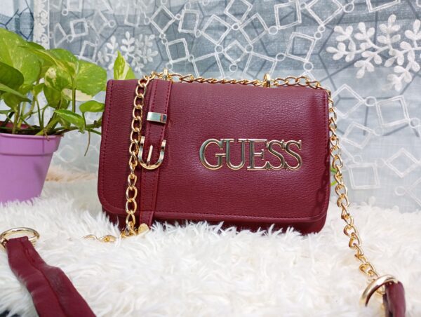 Side and Cross Body Bag for Girls Premium Quality Leather and China materials [Model No.103,Colour: Maroon ] - Image 2