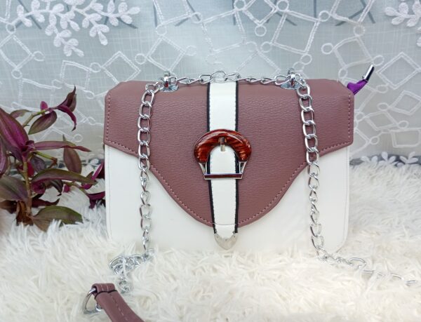 Side and Cross Body Bag for Girls Premium Quality Leather and China materials [Model No.104,Colour: Purple]