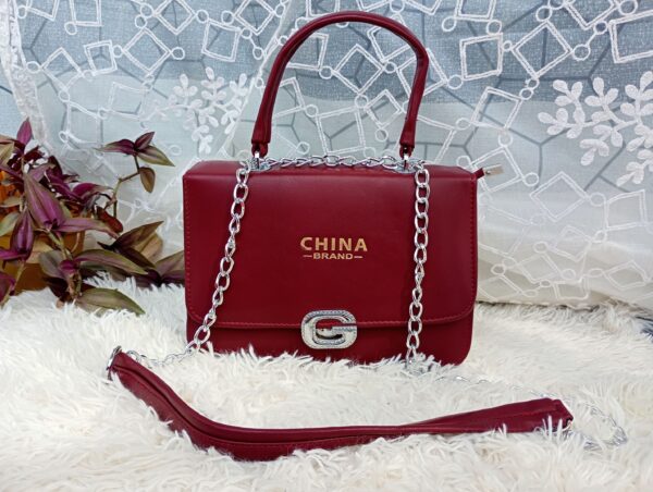 Side and Cross Body Bag for Girls Premium Quality Leather and China materials [Model No.105,Colour:Maroon]