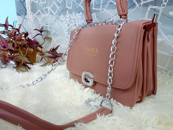 Side and Cross Body Bag for Girls Premium Quality Leather and China materials [Model No.105,Colour:Mastry] - Image 4