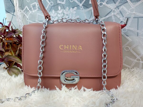 Side and Cross Body Bag for Girls Premium Quality Leather and China materials [Model No.105,Colour:Mastry] - Image 2